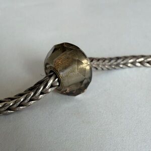 Authentic Trollbeads Grey Prism Bead 60183